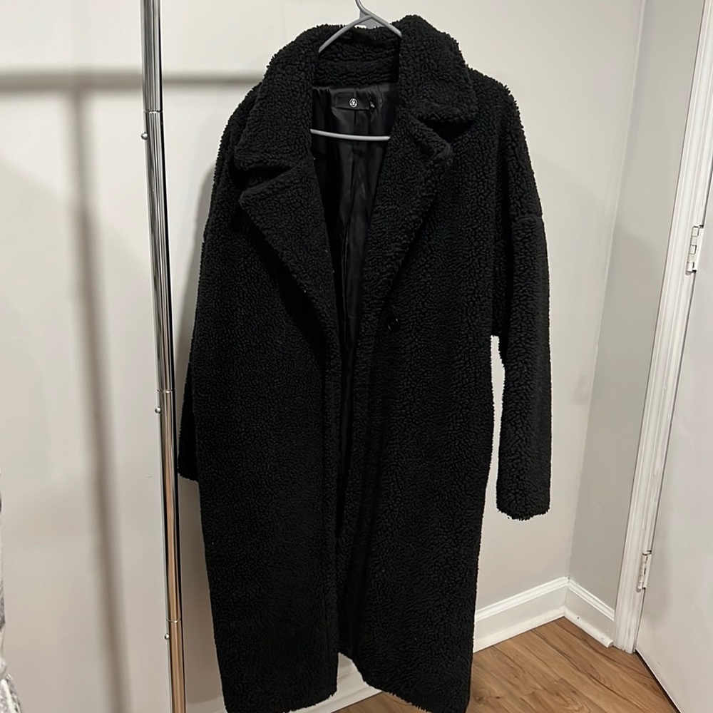 Black teddy coat